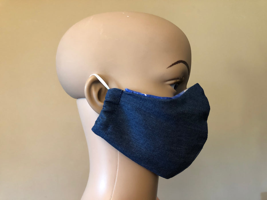 Fitted Mask - Blue Tonal