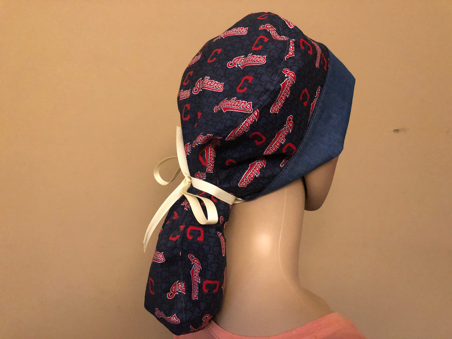 Scrub Cap with Ponytail in Assorted Fabrics